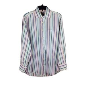 Peter Millar Men's M Stripe Dress Casual Shirt Mens M